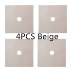 Set of 4 pieces stove protection foil, beige color